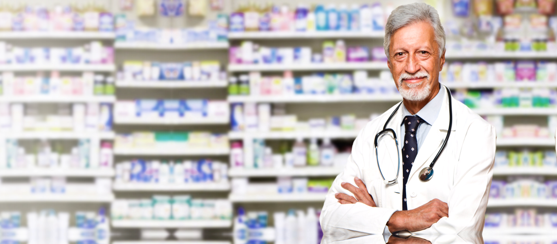 Portrait of a male pharmacist at pharmacy