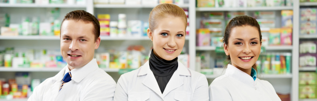 group of pharmacists smiling