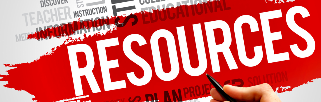 Resources word cloud, education concept